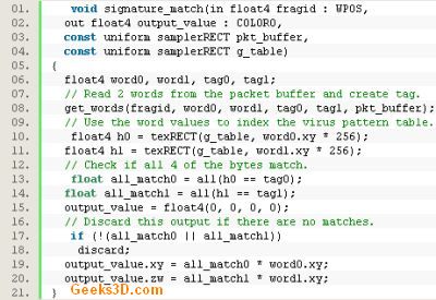 Virus Signature Matching on the GPU