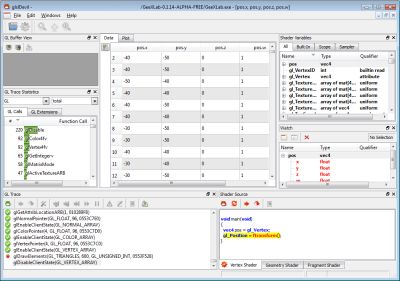 glslDevil  - GeeXLab debug