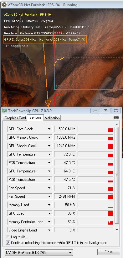 GPU-Z and FurMark