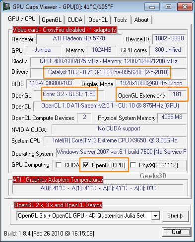ATI Catalyst 10.3 and GPU Caps Viewer