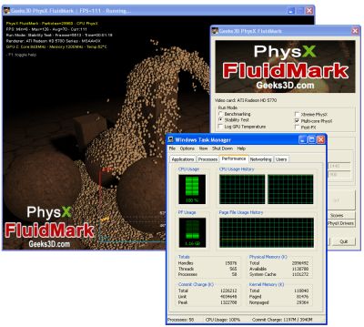 FluidMark - Multi-Core CPU Support in PhysX
