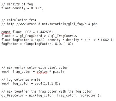 Fog in GLSL (WebGL)