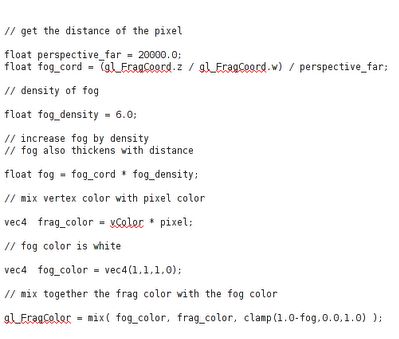 Fog in GLSL (WebGL)