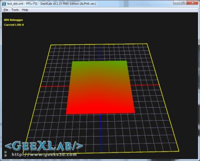 DDS debugging in GeeXLab