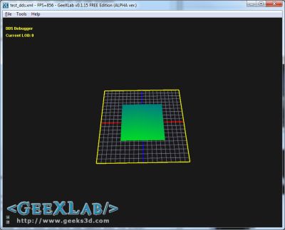 DDS debugging in GeeXLab