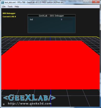 DDS debugging in GeeXLab
