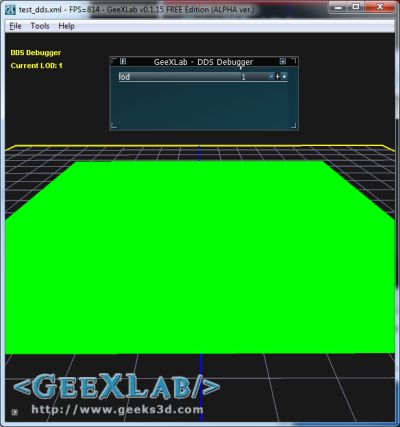 DDS debugging in GeeXLab