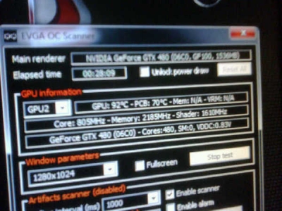 EVGA OC Scanner and a GTX 480