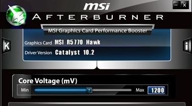 MSI Afterburner voltage monitoring
