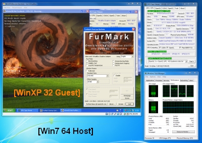 VirtualBox 3.1.4 - FurMark 1.8.0 test