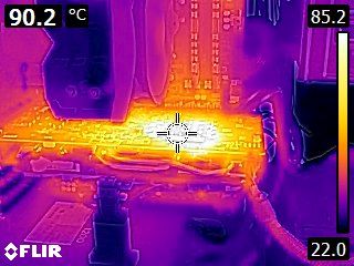 MSI Radeon RX 470 Gaming X - Thermal imaging in load