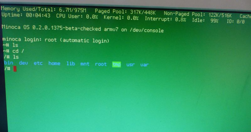 Minoca OS on Raspberry Pi 2