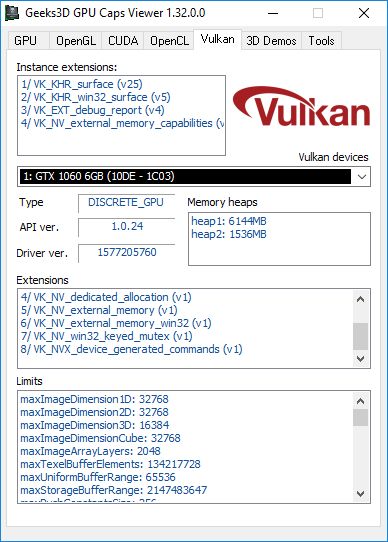 GPU Caps Viewer + GTX 1060 + R376.09