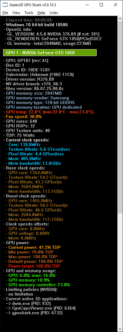 PNY GeForce GTX 1050 - GPU Shark