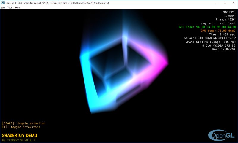 Shadertoy Multipass Demos Ported to GeeXLab