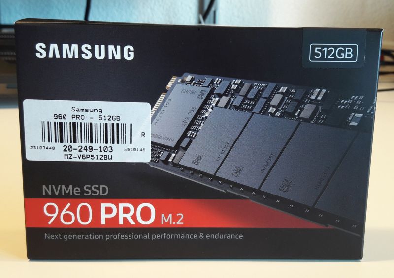 Samsung NVMe SSD 960 PRO M.2 512GB