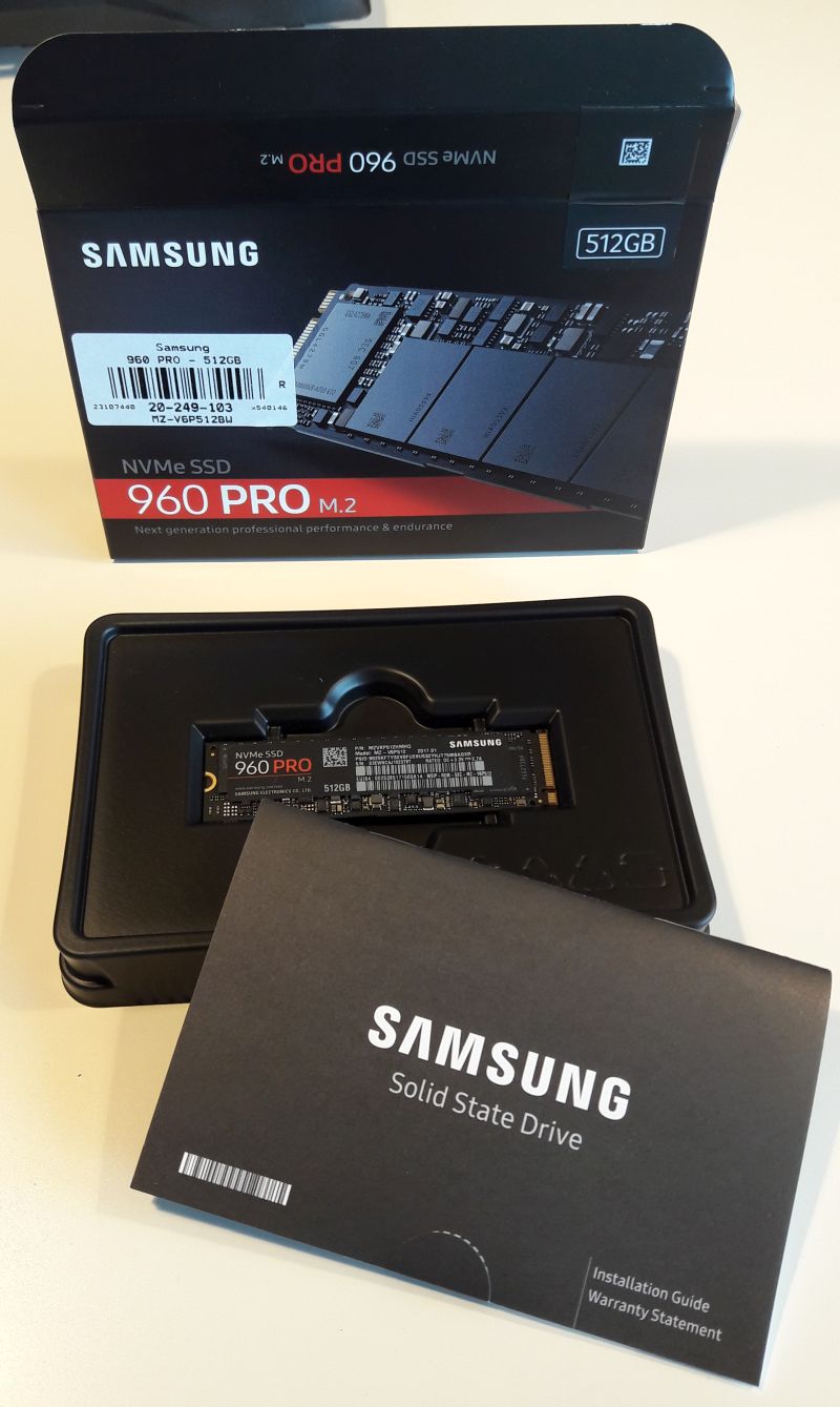 Samsung NVMe SSD 960 PRO M.2 512GB