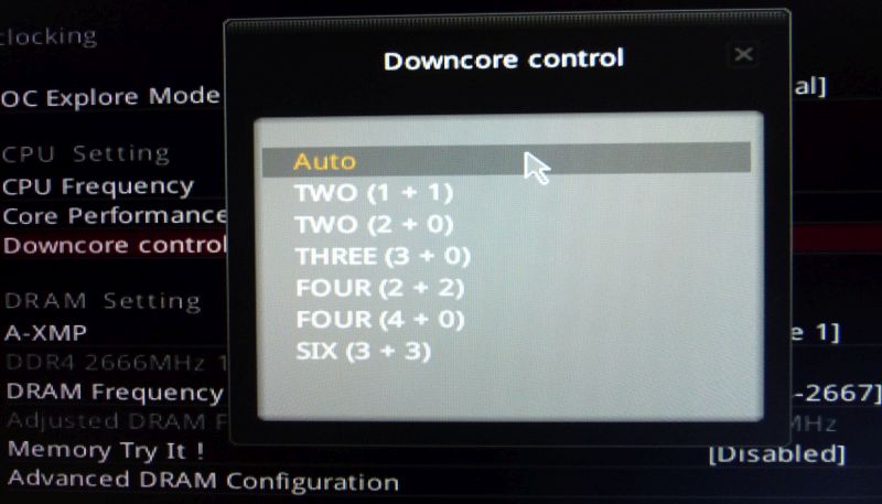 AMD Ryzen Downcore Control