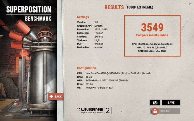 Unigine Superposition GPU Benchmark