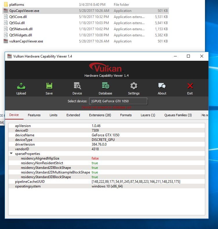 Vulkan Capability Viewer - no Vulkan information for Intel GPU