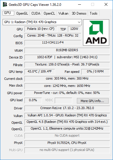 AMD Crimson 17.10.2 - GPU Caps Viewer