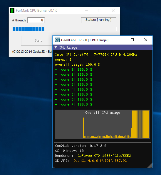 GeeXLab - Simple CPU Usage Utility for Windows