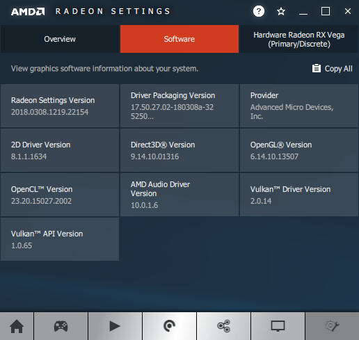 AMD Radeon Software Adrenalin software information