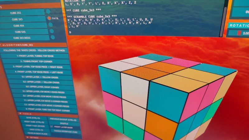 (Video Game) QB: Rubik's Cube Simulator made with GeeXLab