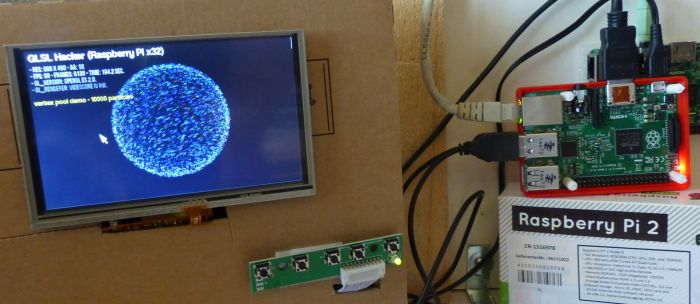 Adafruit 5-inch Touch Display 800x480 Tested with Raspberry Pi - GLSL Hacker demo