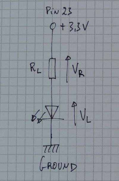 Simple LED + resistor circuit