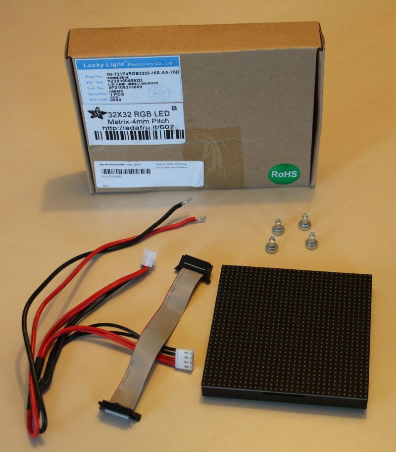 Adafruit 32x32 RGB LED Matrix Panel 4mm Pitch