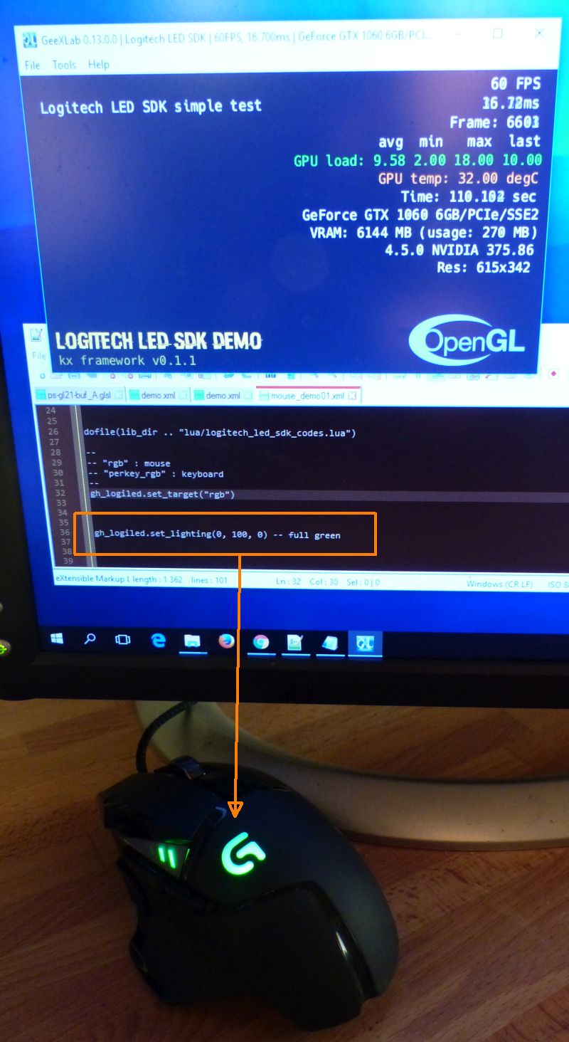 Logitech LED illumination SDK demo - Mouse
