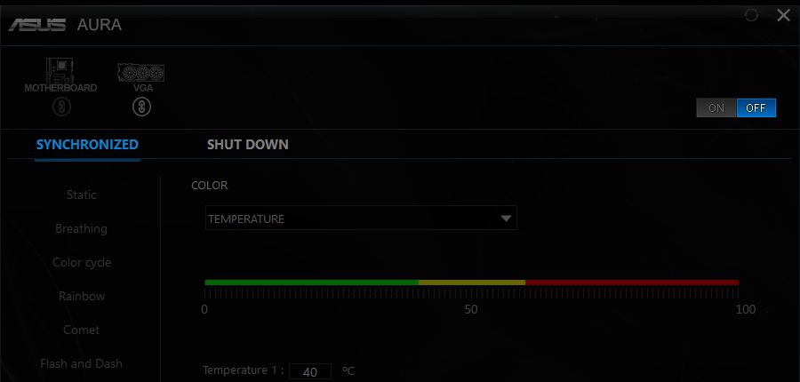ASUS Aura disabled (off)