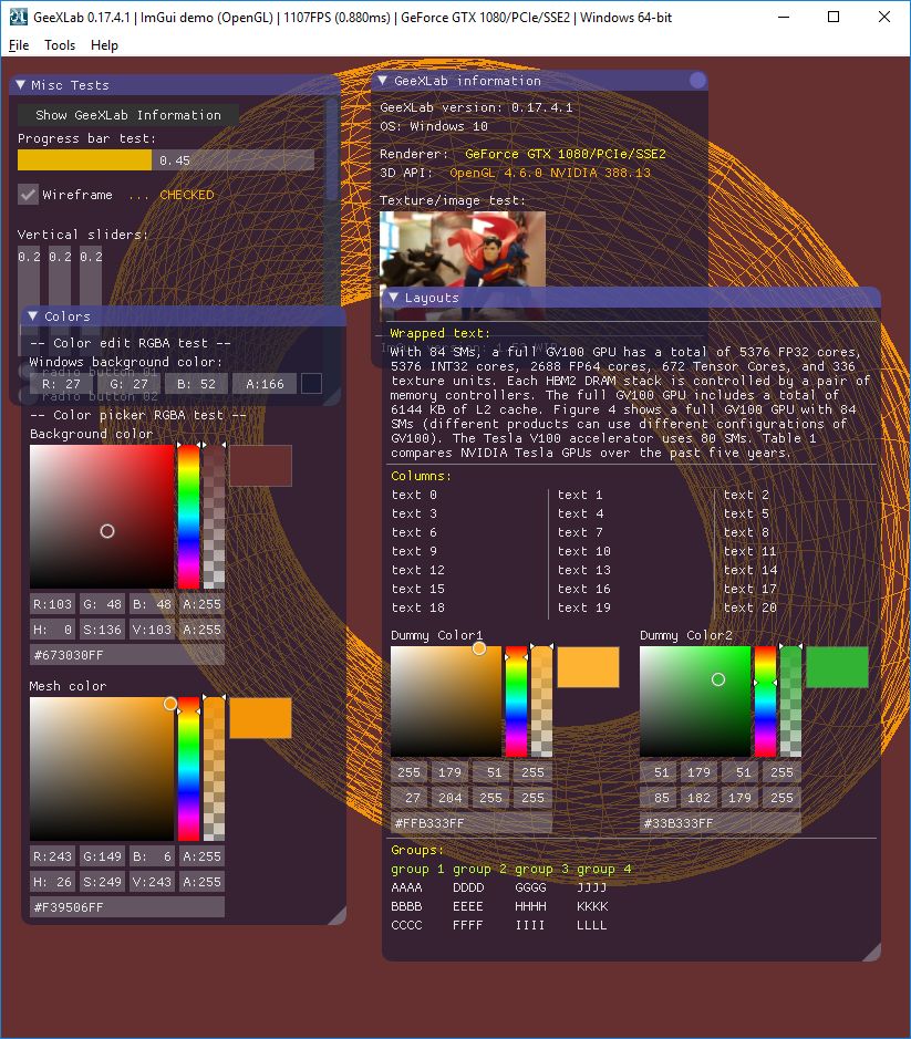 GeeXLab and ImGui new features