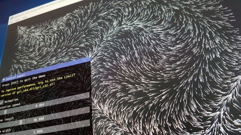 Flow fields in GeeXLab