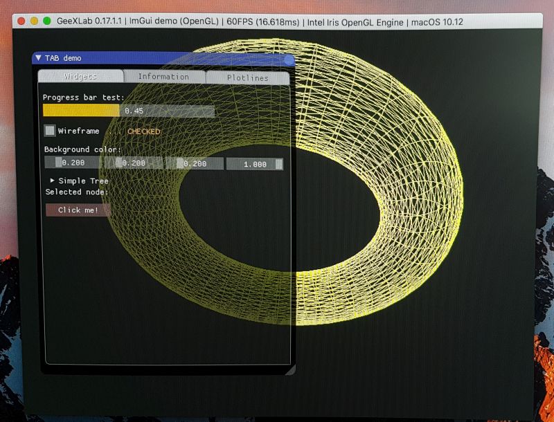GeeXLab + ImGui tabs on macOS