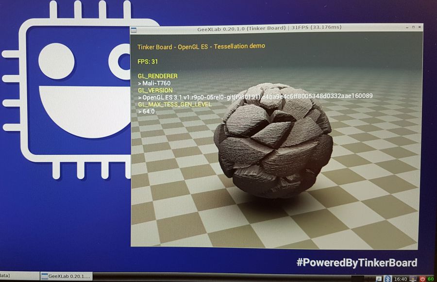 ASUS Tinker Board - OpenGL ES 3.1 tessellation demo