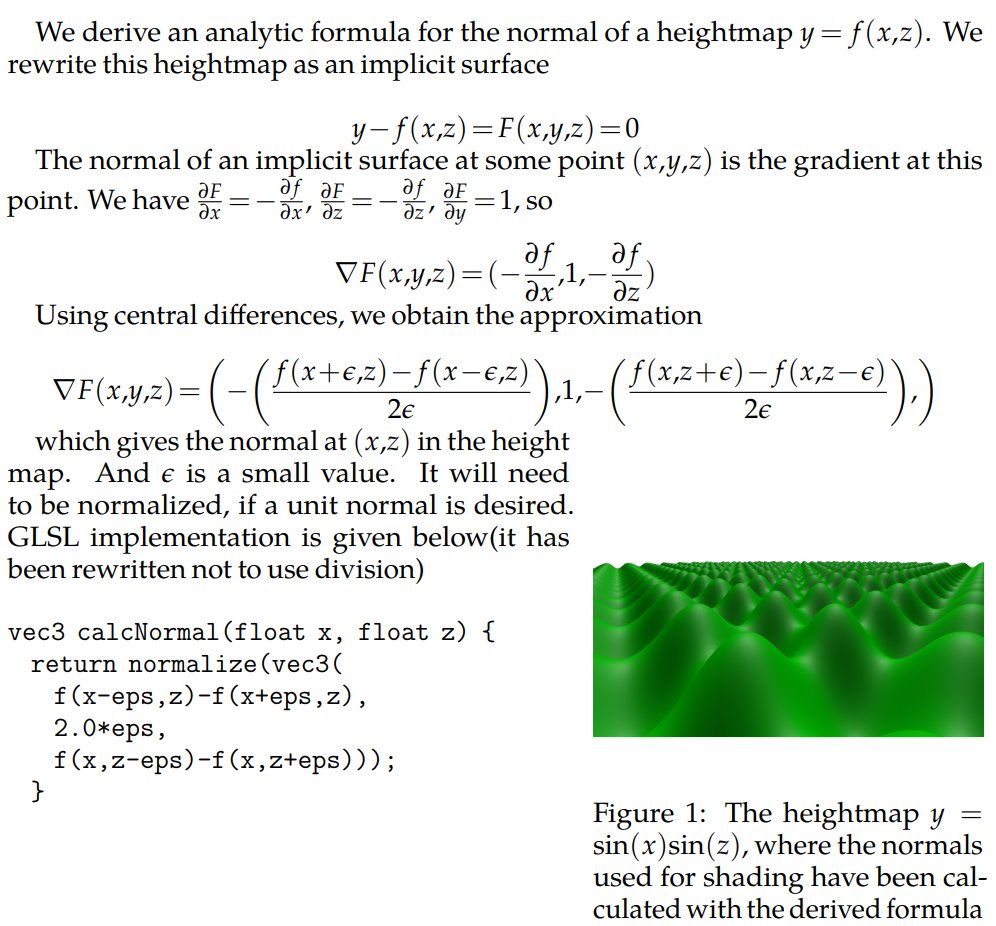 Heightmap Normal Computing - Analytic Formula