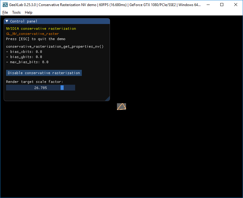 GeeXLab - Conservative Rasterization demo