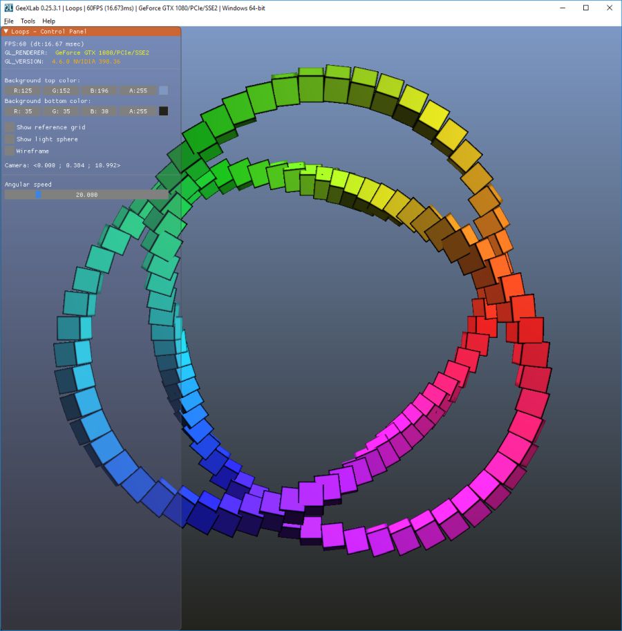 GeeXLab - OpenGL demo - Loops
