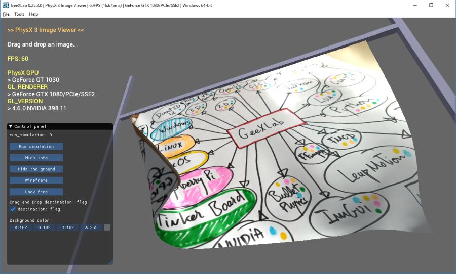 GeeXLab - PhysX 3 image viewer