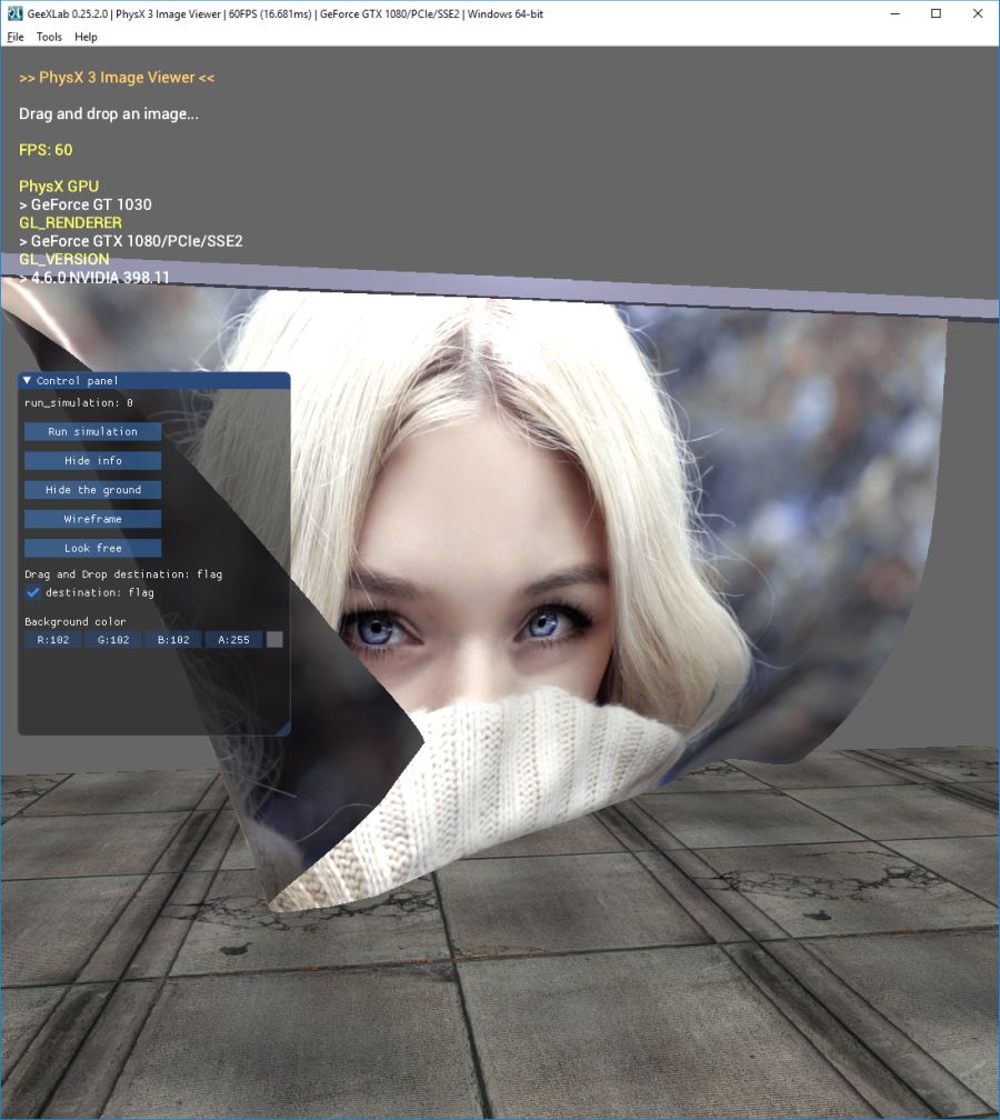 GeeXLab - PhysX 3 image viewer