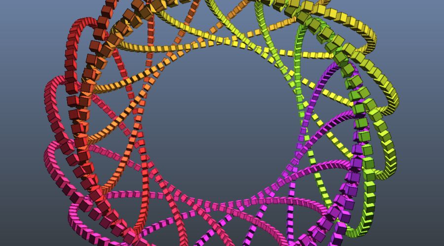 GeeXLab - rings - cubes - OpenGL
