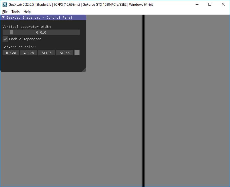 GeeXLab demo - smoothstep separator
