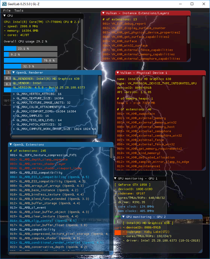 GL-Z : OpenGL and Vulkan information utility