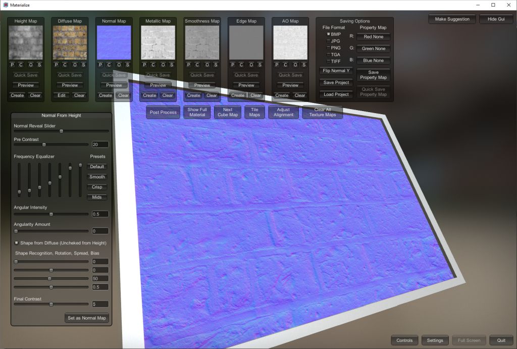 Materialize 1.78 texture utility - pbr, texturing, gamedev