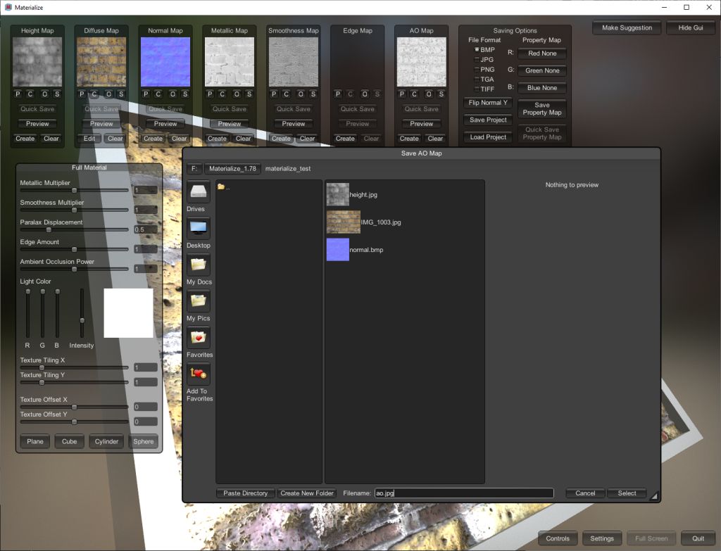 Materialize 1.78 texture utility - pbr, texturing, gamedev