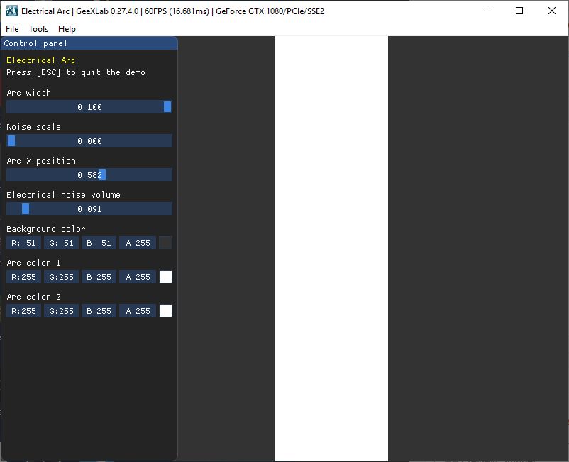 GeeXLab - Electrical arc effect - gamedev