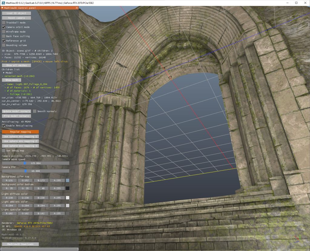 MadView3D - 3D object viewer - 3ds, obj, gltf, etc...
