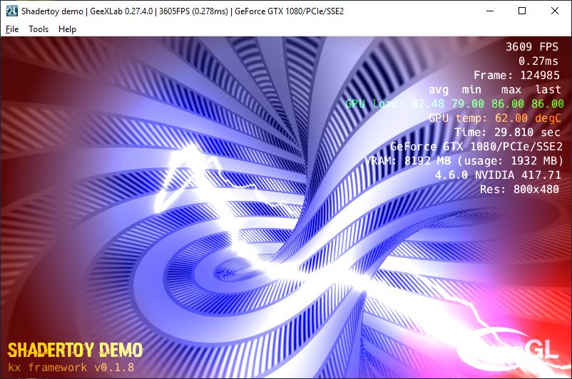 Shadertoy demo ported to GeeXLab